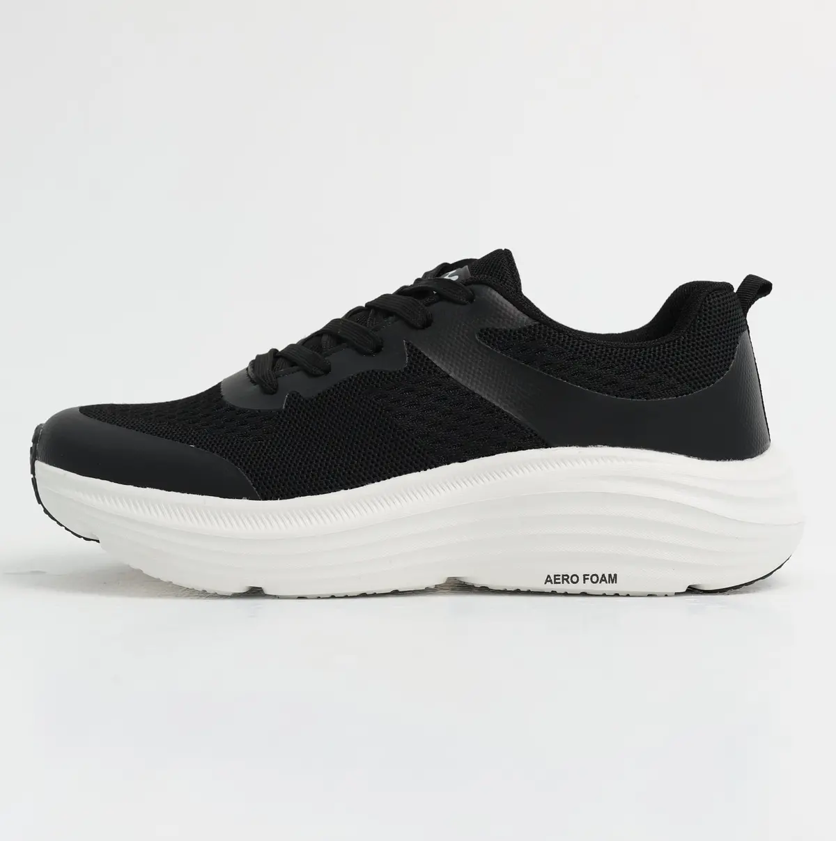 Liquids - Velocity Breeze Memory Foam (Lace-Up) - Black (White Sole) 1