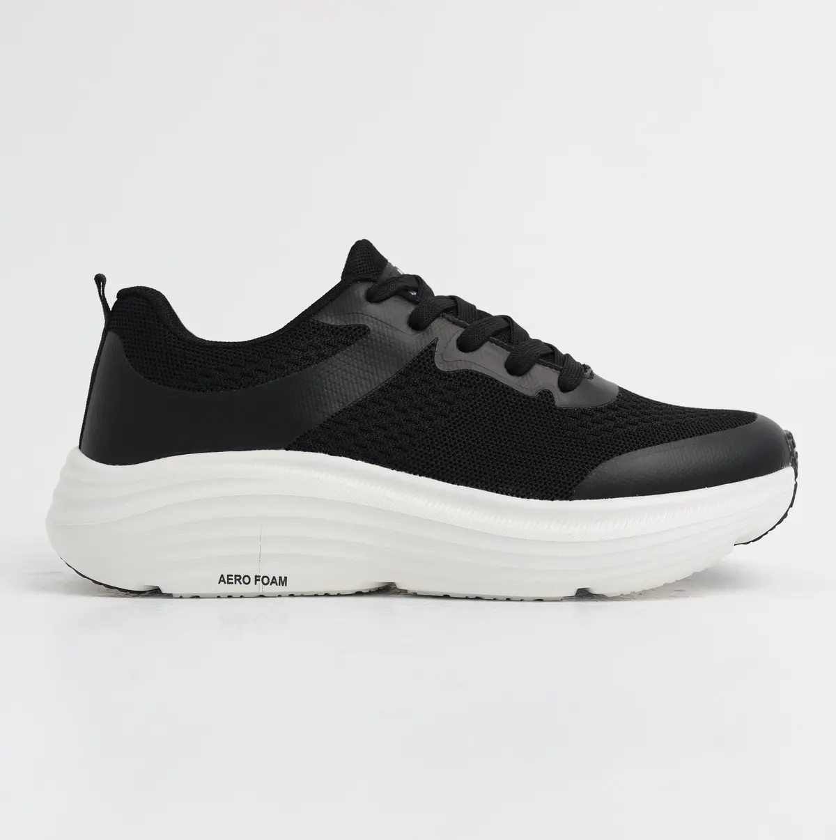 Liquids - Velocity Breeze Memory Foam (Lace-Up) - Black (White Sole) 3