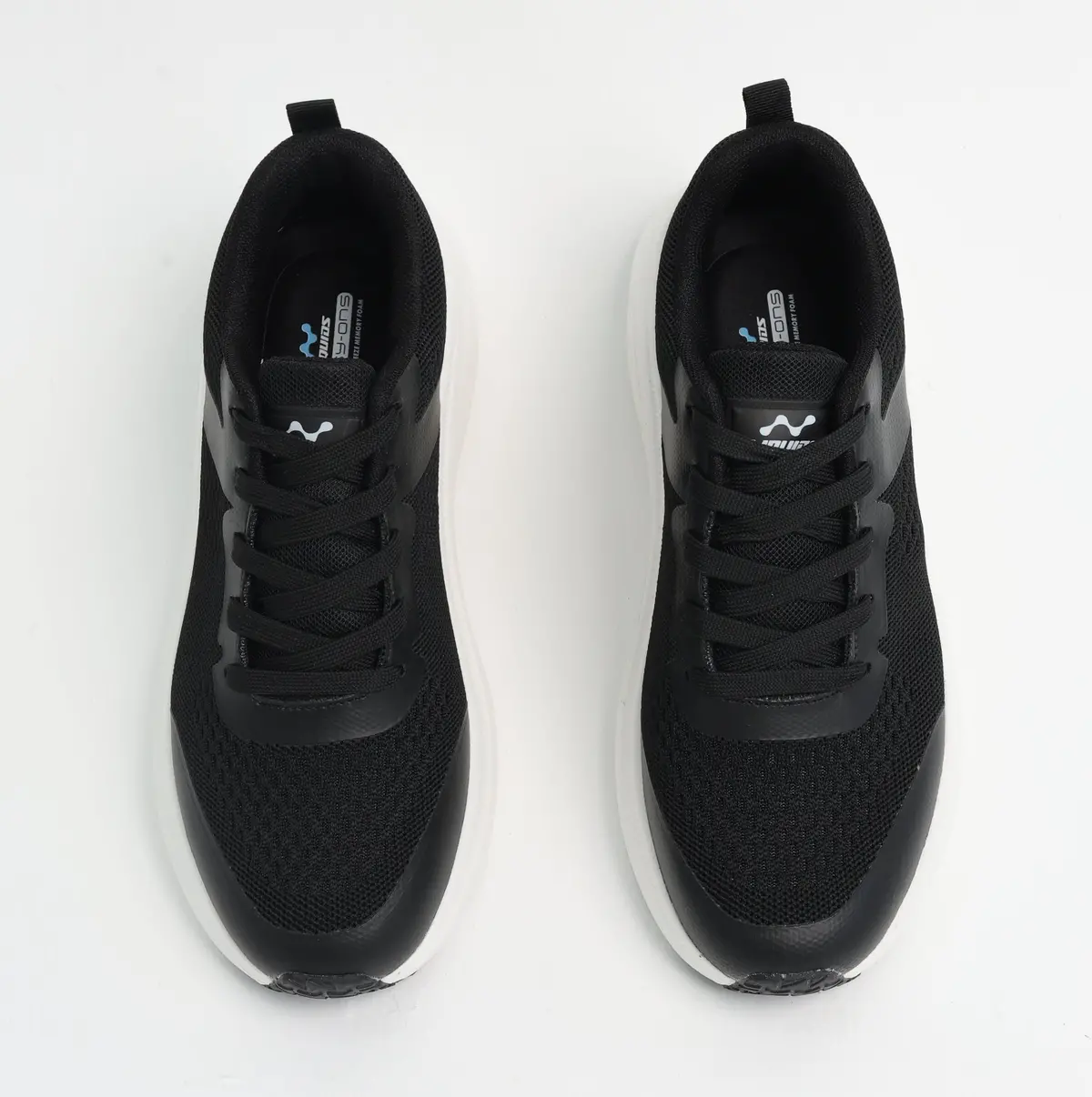 Liquids - Velocity Breeze Memory Foam (Lace-Up) - Black (White Sole) 4