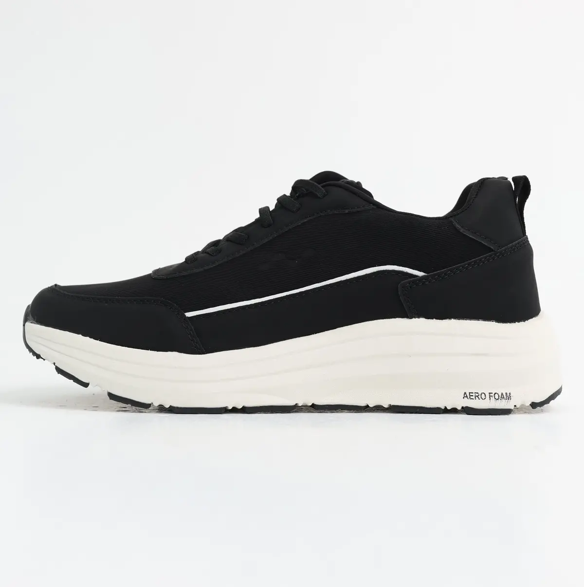 Liquids - Nova Cloud Breeze Memory Foam (Lace-Up) - Black (White Sole) 1