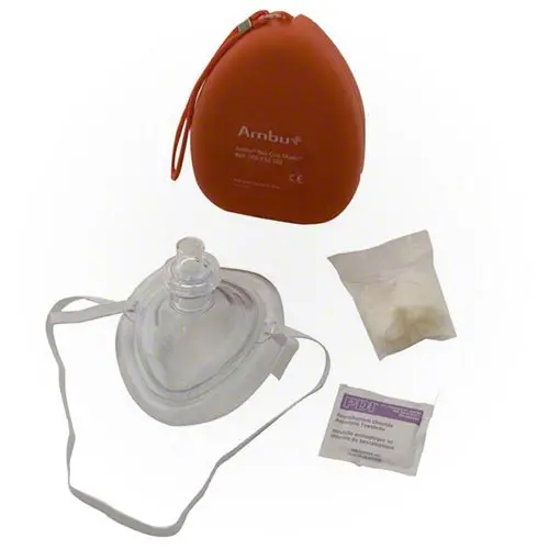 Kemp Usa Ambu Cpr Mask W/ Red Pouch 10-517 1