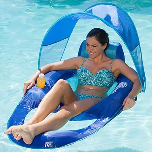 Swimways Spring Float Recliner With Canopy 1