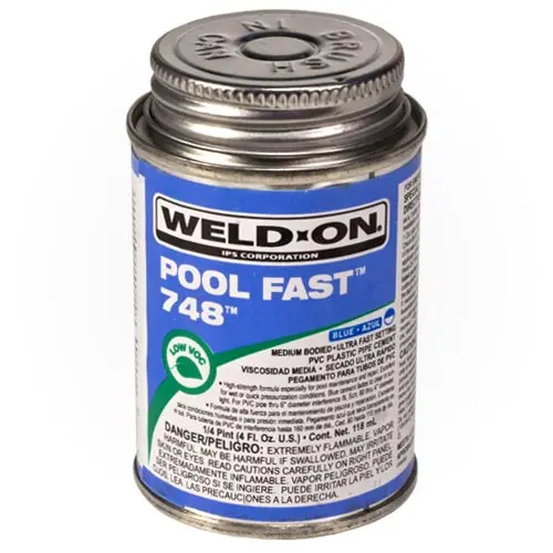 Weld-On Pool Fast 748 Glue - 1/4 Pint 1