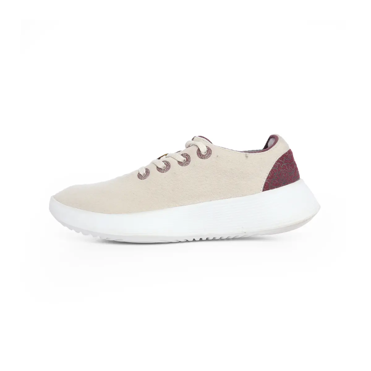 Allbirds  -  Wool Runner Go - Weathered White/Thunder Red  ( White Sole ) 1