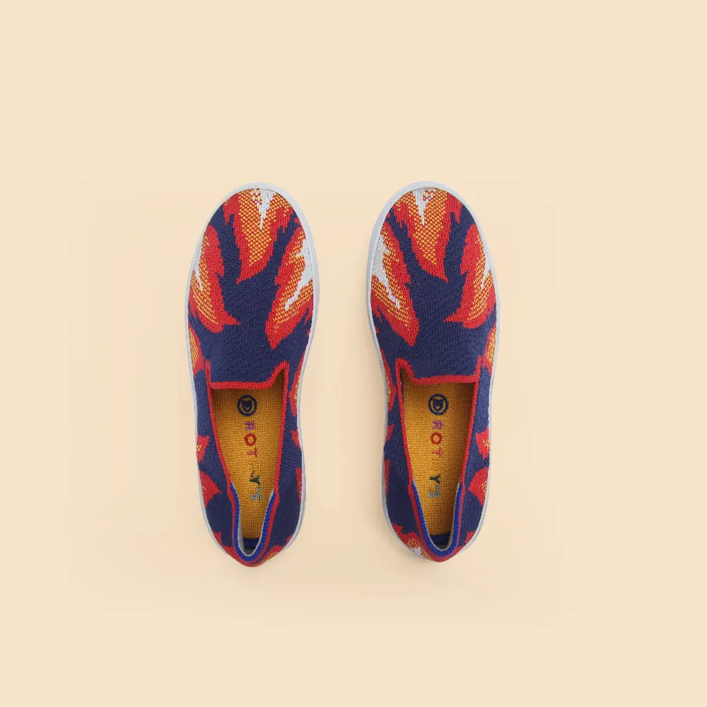 Rothy - Kid's- The Sneaker - Navy Flame 1