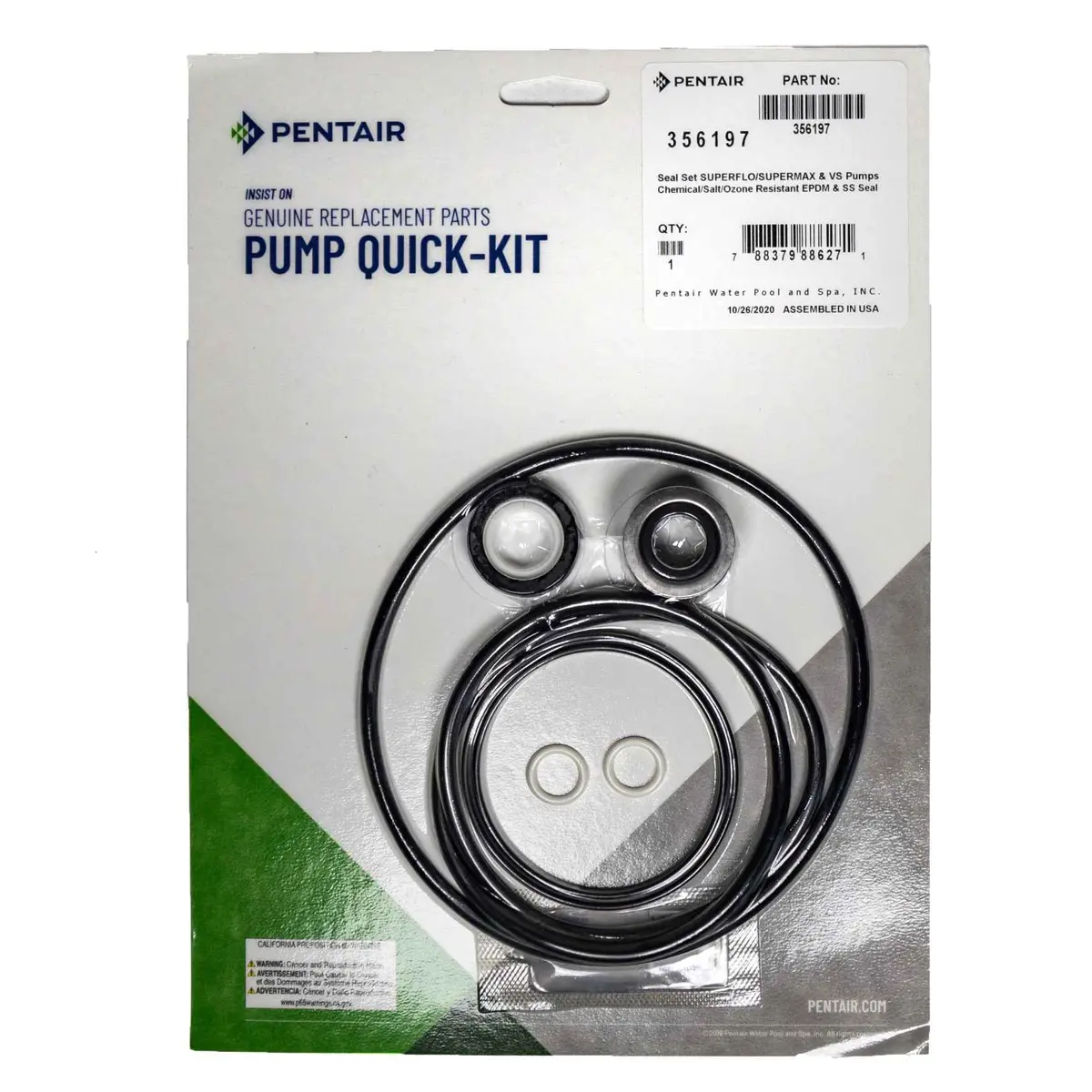 Pentair Pump Seal Quick Kit 356197 1