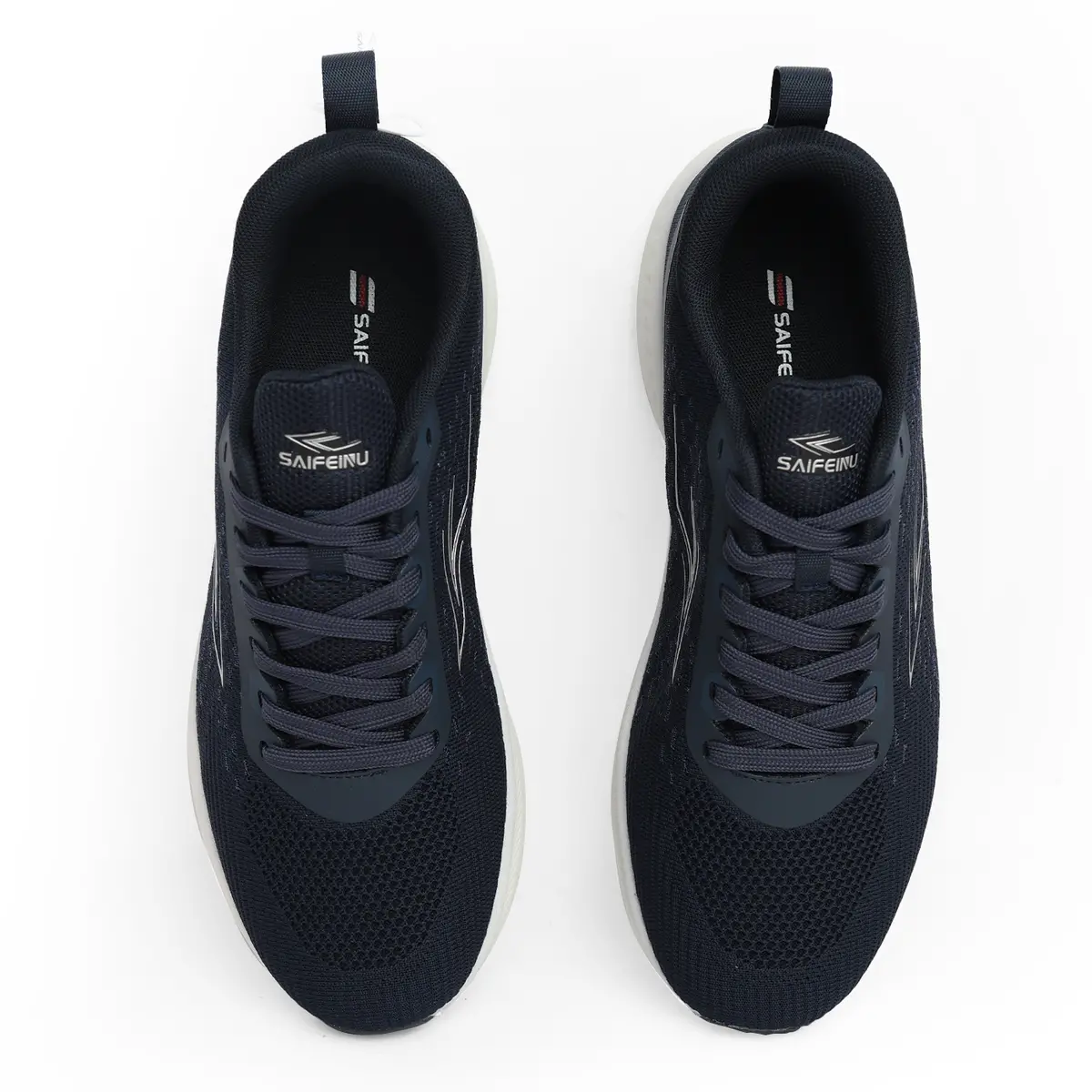 Saifeinu - Men's Flexrun Comfort Shoes – Navy (Free Socks & Laces) 3