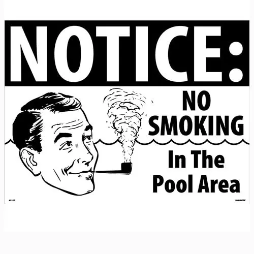 Poolmaster Notice: No Smoking Sign 40313 1