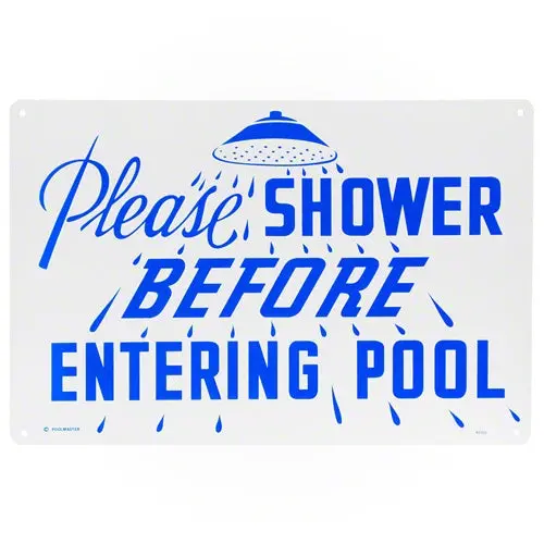 Poolmaster Please Shower Sign 40320 1