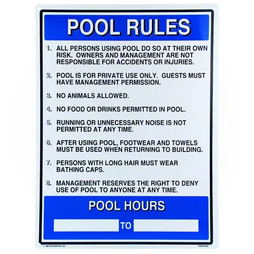 Poolmaster Pool Rules Sign 40322 1