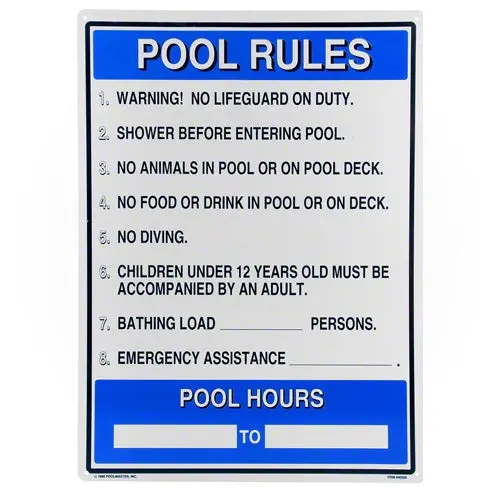 Poolmaster Pool Rules Sign 40326 1