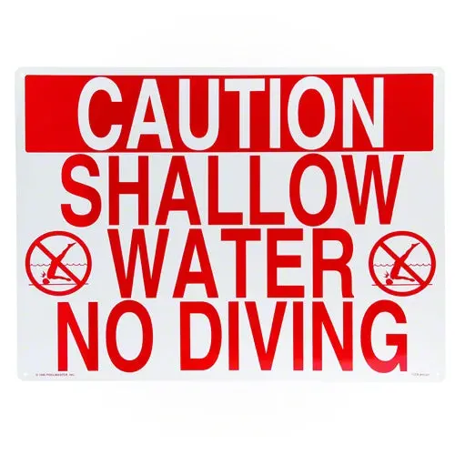 Poolmaster Shallow Water No Diving Sign 40341 1