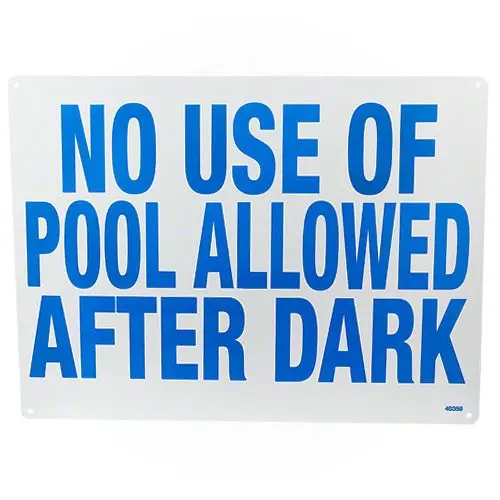 Poolmaster No Use Of Pool After Dark Sign 40359 1