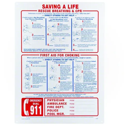Poolmaster Saving A Life Sign 40366 1
