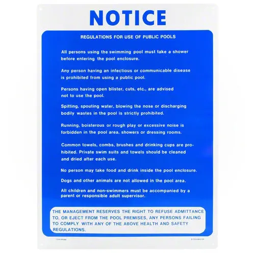 Poolmaster Regulations For Use Of Public Pools Sign 40368 1