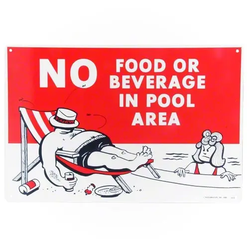 Poolmaster No Food Or Beverage Sign 40369 1