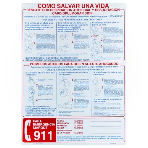 Poolmaster Saving A Life Sign 40380 - Spanish 1