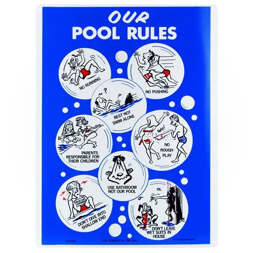 Poolmaster Our Pool Rules Sign 41336 1