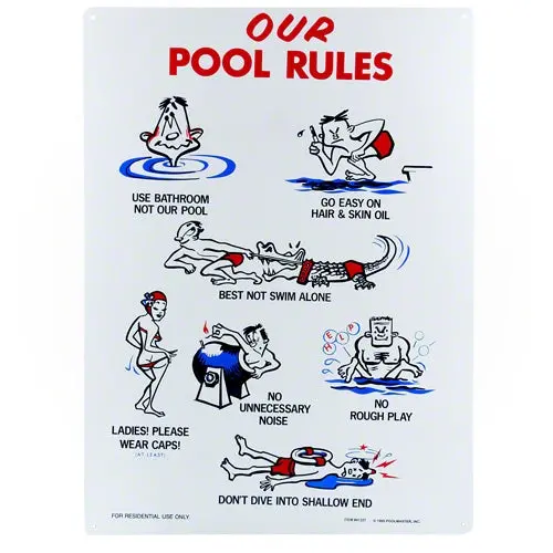 Poolmaster Our Pool Rules Sign 41337 1