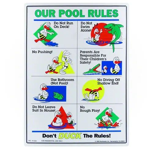Poolmaster Pool Rules Sign 41339 1