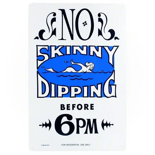 Poolmaster No Skinny Dipping Sign 41353 1