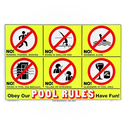 Poolmaster Pool Rules Sign 41357 1