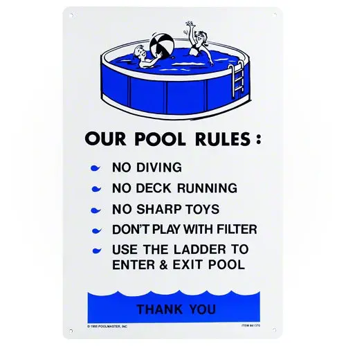 Poolmaster Our Pool Rules Sign 41370 1