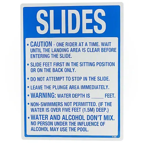 Poolmaster Slide Rules Sign 41386 1