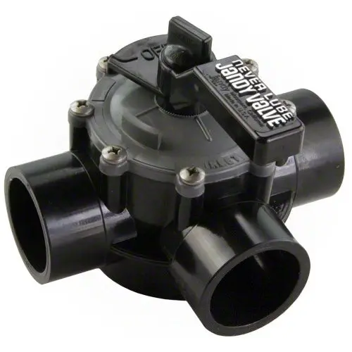 Jandy 1.5" -  2" Never Lube 3-Port Valve 4945 - Internal And External Stops 1