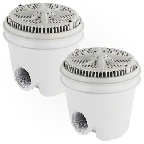 Pentair Starguard Main Drain Complete 500110 - White - Two Pack 1