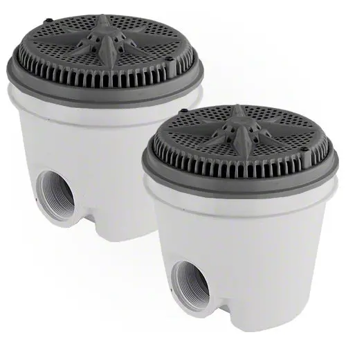 Pentair Starguard Main Drain Complete 500113 - Dark Gray - Two Pack 1