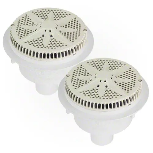Pentair Starguard Main Drain Complete 500120 - White - Two Pack 1