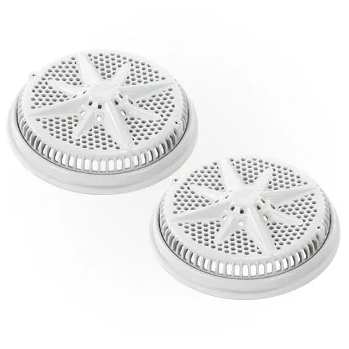 Pentair Starguard Main Drain Cover With Short Ring 500144 - White - Two Pack 1