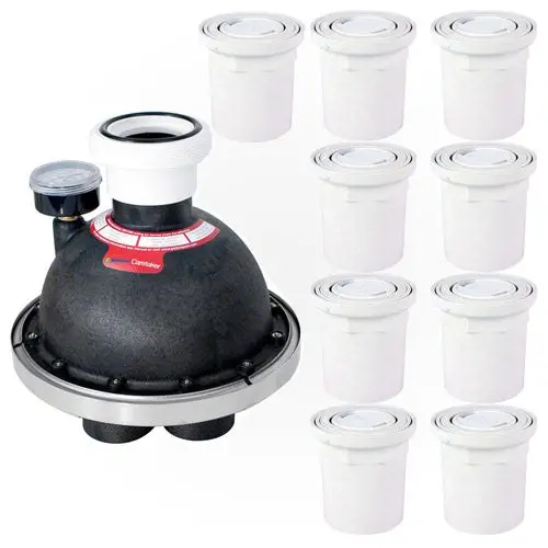 Zodiac Vinylcare Caretaker In-Floor 5-Port Cleaning System With (9) White Cleaning Heads 1