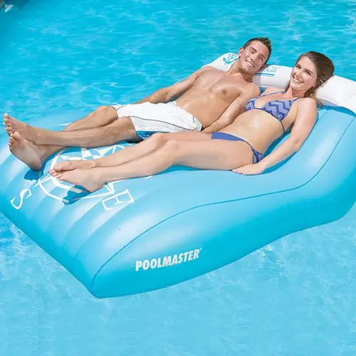 Poolmaster The Nautical Double Mattress Blue 83389 1