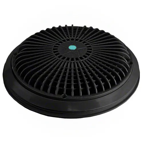 Aquastar 10" Round Star Universal Suction Outlet Cover - Black 1