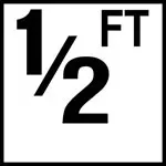 Inlays 6" Ceramic Tile Markers - Ft Series - 4" Top Print Numbers 2