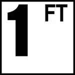 Inlays 6" Ceramic Tile Markers - Ft Series - 4" Top Print Numbers 3