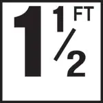 Inlays 6" Ceramic Tile Markers - Ft Series - 4" Top Print Numbers 4