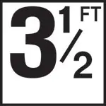 Inlays 6" Ceramic Tile Markers - Ft Series - 4" Top Print Numbers 8