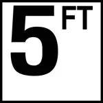 Inlays 6" Ceramic Tile Markers - Ft Series - 4" Top Print Numbers 11
