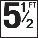 Inlays 6" Ceramic Tile Markers - Ft Series - 4" Top Print Numbers 12