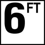 Inlays 6" Ceramic Tile Markers - Ft Series - 4" Top Print Numbers 13