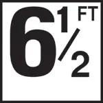 Inlays 6" Ceramic Tile Markers - Ft Series - 4" Top Print Numbers 14