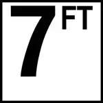 Inlays 6" Ceramic Tile Markers - Ft Series - 4" Top Print Numbers 15