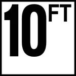 Inlays 6" Ceramic Tile Markers - Ft Series - 4" Top Print Numbers 21