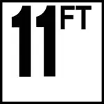 Inlays 6" Ceramic Tile Markers - Ft Series - 4" Top Print Numbers 22