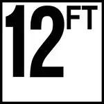 Inlays 6" Ceramic Tile Markers - Ft Series - 4" Top Print Numbers 23