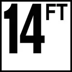 Inlays 6" Ceramic Tile Markers - Ft Series - 4" Top Print Numbers 25