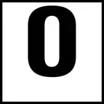 Inlays 6" Ceramic Tile Markers - No Series - 4" Top Print Numbers 1